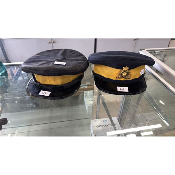 TWO WILLIAM SCULLY R.C.M.P HATS