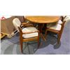 Image 3 : MID CENTURY MODERN TEAK STAMPED DENMARK DOUBLE PEDESTAL DINING TABLE WITH 1 LEAF - COMES WITH 6
