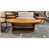 Image 1 : MID CENTURY MODERN TEAK OVAL COFFEE TABLE MADE BY NORDIC FURNITURE IN MARKDALE ONTARIO 55" X 30" X