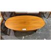 Image 2 : MID CENTURY MODERN TEAK OVAL COFFEE TABLE MADE BY NORDIC FURNITURE IN MARKDALE ONTARIO 55" X 30" X