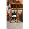 Image 1 : MID CENTURY DANISH MODERN TEAK & LEATHER MAGAZINE STAND
