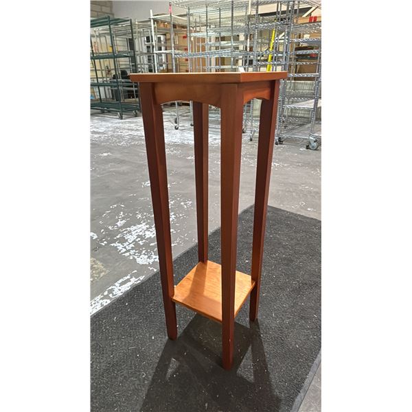 2-TIER WOODEN PLANT STAND 12" X 12" X 38"