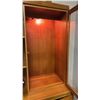 Image 3 : MID CENTURY DANISH MODERN TEAK IN-LIT CHINA CABINET 80" X 19" X 72" (MISSING SOME SHELVES)