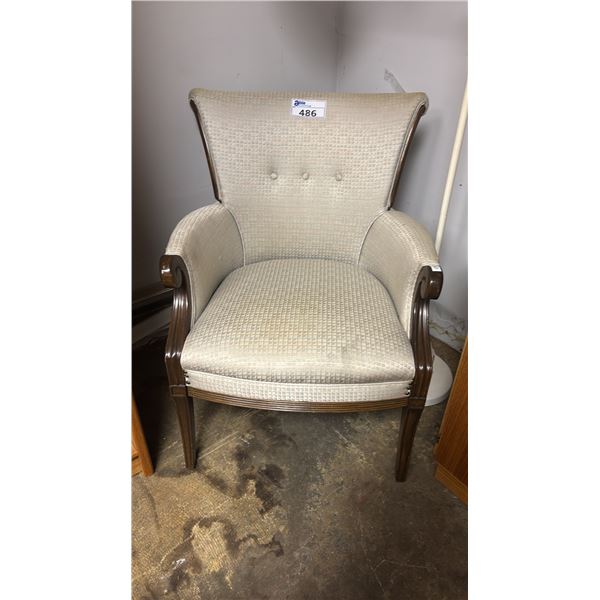 VINTAGE UPHOLSTERED ARM CHAIR