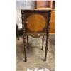 Image 1 : ANTIQUE WALNUT SMOKER STAND 12" X 12" X 26"
