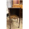 Image 3 : ANTIQUE WALNUT SMOKER STAND 12" X 12" X 26"