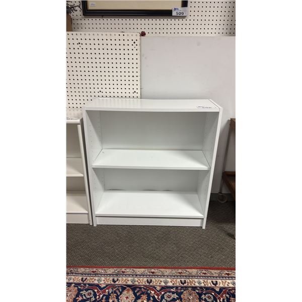 WHITE FINISH WOOD BOOKSHELF