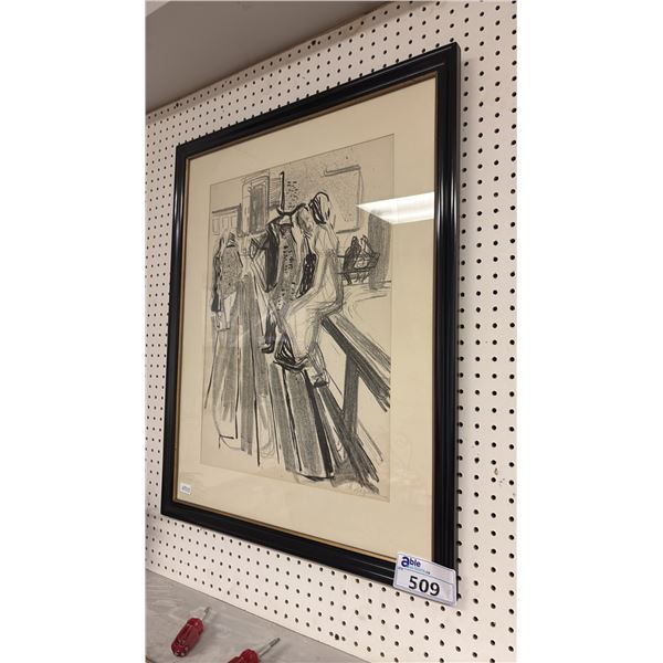 FRAMED ARTIST SIGNED SKETCHING