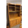 Image 2 : MID CENTURY DANISH MODERN TEAK 2-PC WALL UNIT 48" X 22" 79"