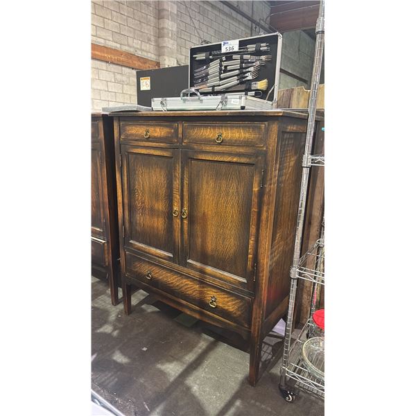 TWO DOOR THREE DRAWER STORAGE CABINET - APPROX. 38"W X 21"D X 49 1/2"H