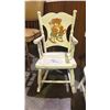 Image 2 : CHILDRENS WOODEN ROCKING CHAIR & A CHILDRENS WHITE CHAIR