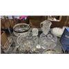 Image 2 : SHELF OF CRYSTAL BOWLS, PITCHER, PLATES, GOBLETS & MORE