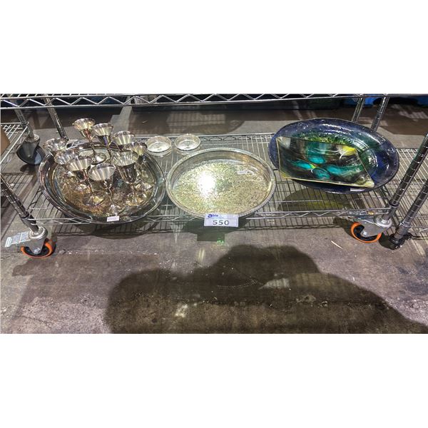 REED & BARTON SERVING TRAY, WM ROGERS SERVING TRAY, DECORATIVE PLATES & MORE