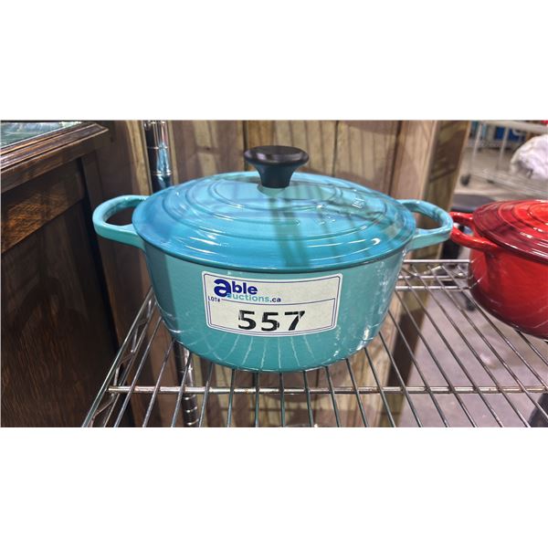 LE CREUSET BLUE CAST IRON DUTCH OVEN