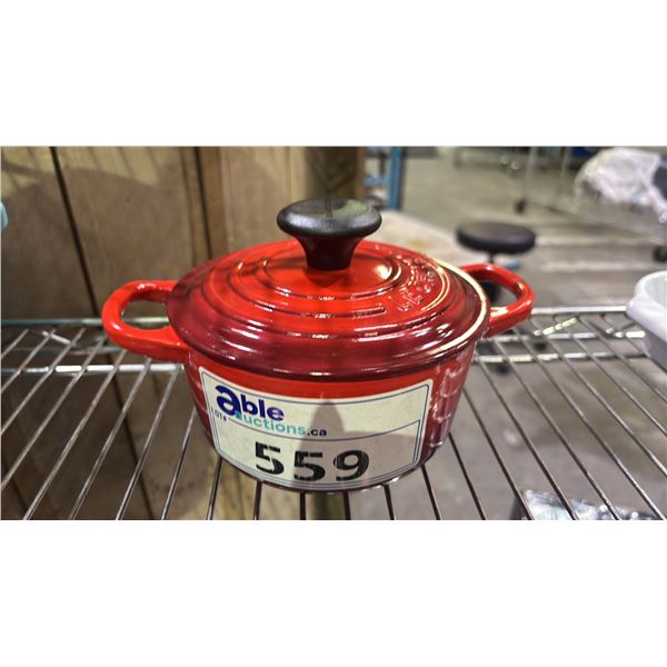 LE CREUSET RED CAST IRON DUTCH OVEN