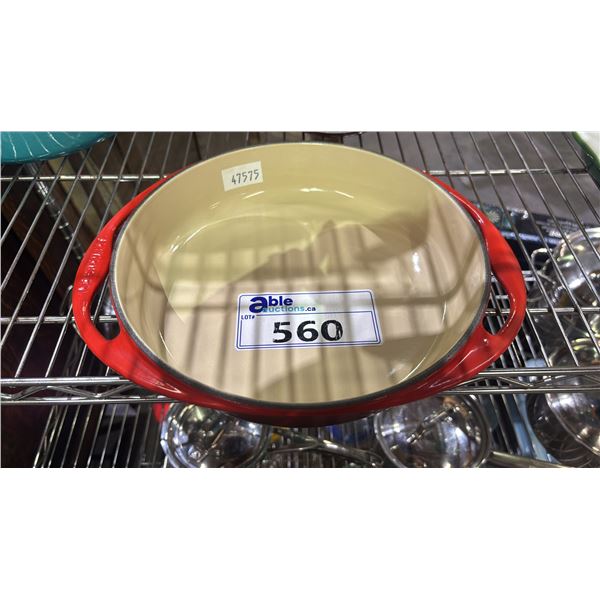 LE CREUSET RED CAST IRON CASSEROLE DISH