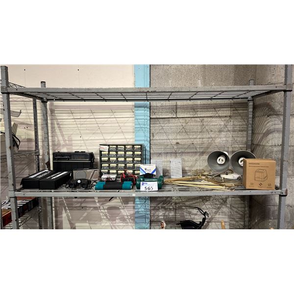 SMALL PARTS ORGANIZER, SMALL WEIGHTS, LAMP, RADIO & MORE