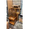 Image 1 : ASSORTED WOODEN FURNITURE - SIDE TABLE, SMALL STORAGE CABINET, STOOLS & FOLDING LAP DESK