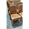 Image 2 : 6 MATCHING WOODEN DINING CHAIRS WITH WICKER BACKS