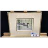 Image 1 : DON LI-LEGER "FISHING LOONS" FRAMED SIGNED 14.5" X 11.5" PRINT - ARTIST INFO ON BACK