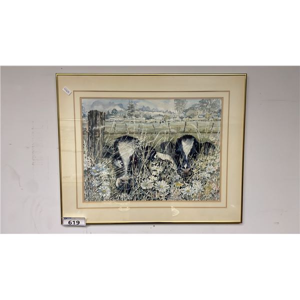 FRED SCHAEFER FRAMED PRINT 32" X 26"