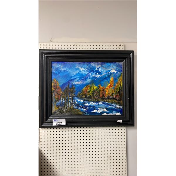 ORIGINAL SIGNED D VOUSZKA 31" X 25" FRAMED PAINT ON CANVAS