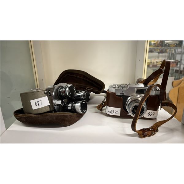 VINTAGE TOWER CAMERA & VINTAGE SANKYO 8-R MOVIE CAMERA - BOTH W/ORIGINAL CASES