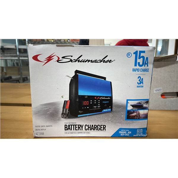 SCHUMACHER 15A RAPID CHARGE BATTERY CHARGER