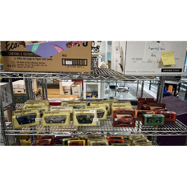 SHELF OF ASSORTED MATCHBOX "MODELS OF YESTERYEAR" SCALE MODEL VEHICLES