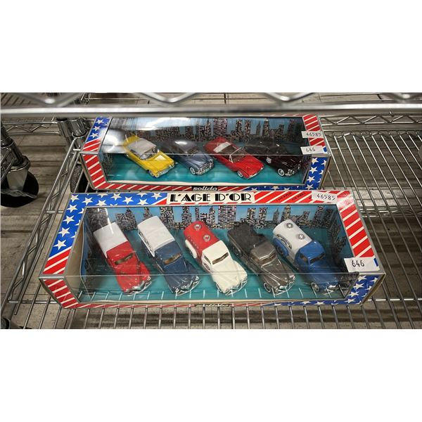 2 SETS OF 5 SOLIDO TOY VEHICLES - FOR AGES 3+