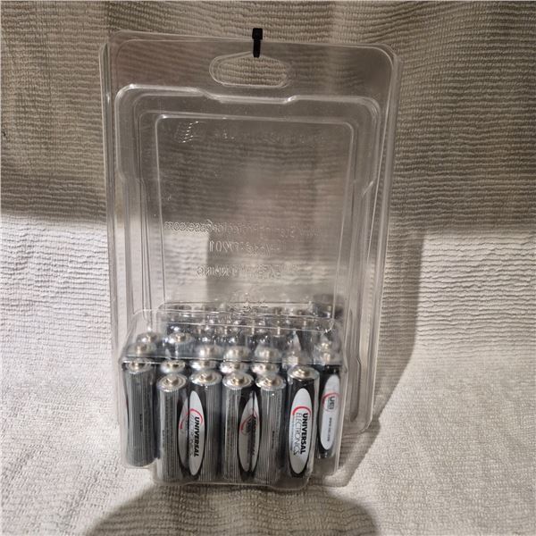 2 PACKS OF 20 NEW AA UNIVERSAL BATTERIES - MFG 2023/EXP 2029