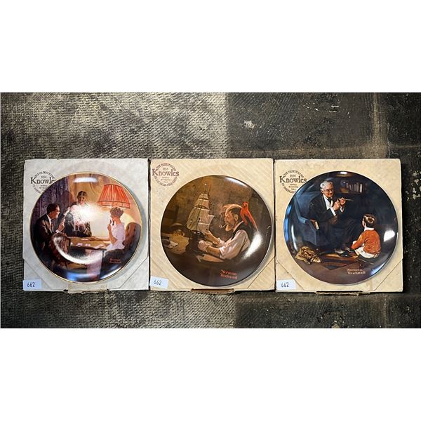 (3) KNOWLES DECORATIVE PLATES FROM THE NORMAN ROCKWELL COLLECTION