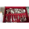 Image 3 : ASSORTED FLATWARE IN CASE INCLUDES SOME SILVER PLATED, SOME STAINLESS STEEL