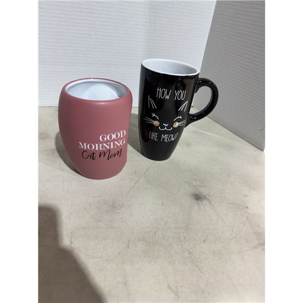 2 cat mugs