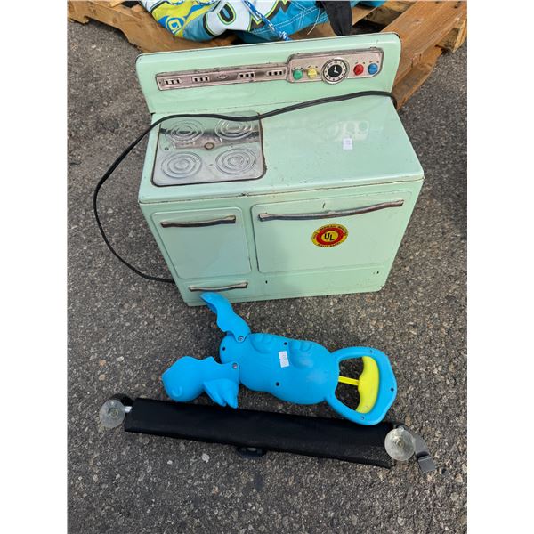 Baking oven toy, and window shield