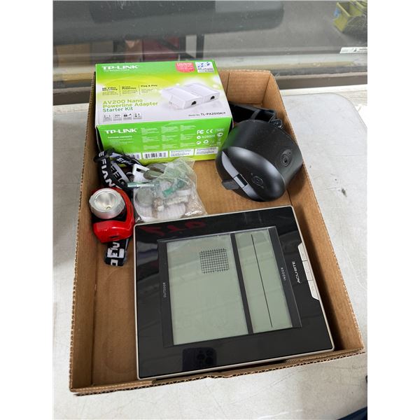 Thermometer, headlamp, power line, adapter, etc.