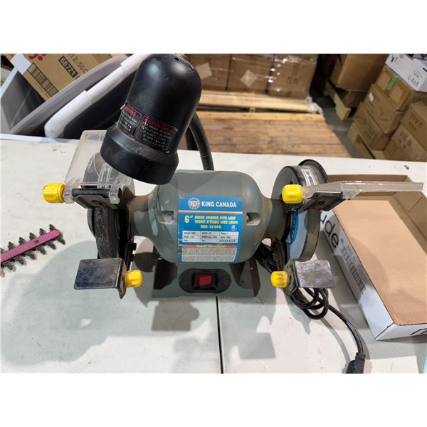 King Canada, 6 inch bench grinder with lamp