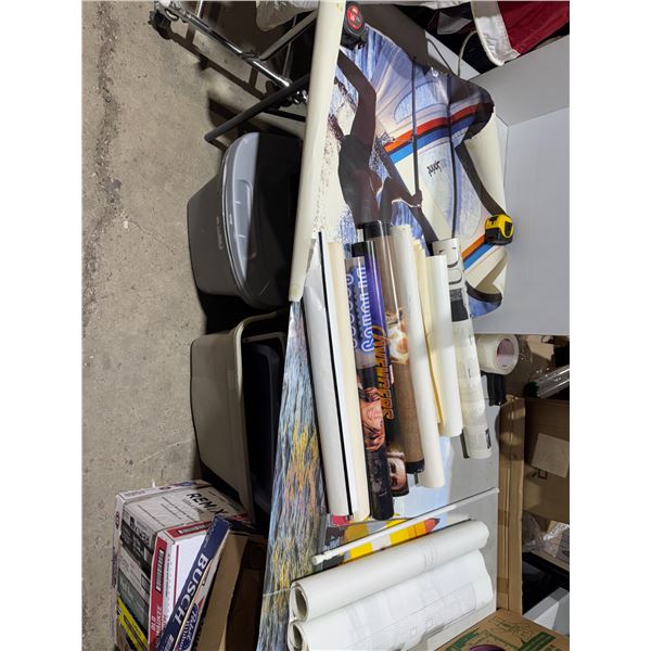 Posters and blueprints