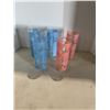 Image 1 : Vintage highball, glasses, blue, and pink