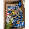 Image 1 : Batteries, matches hooks, and colored campfire