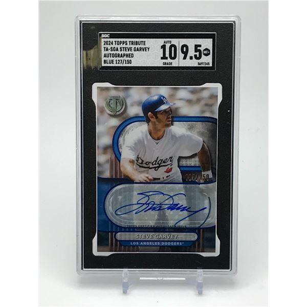 2024 TOPPS TRIBUTE STEVE GARVEY TRADING CARD - SGC GRADE 10/9.5