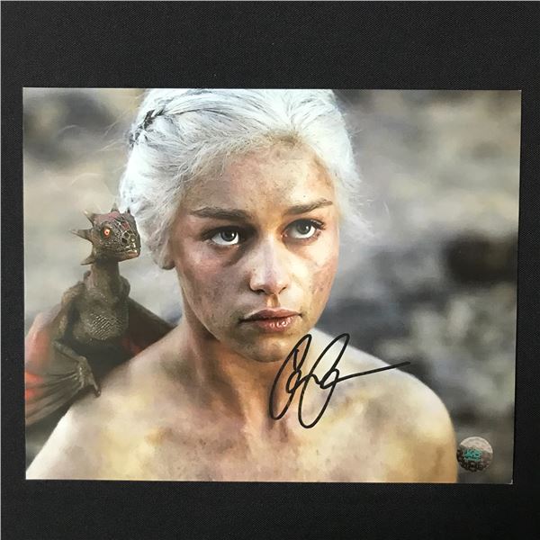 EMILIA CLARKE SIGNED 8X10 - KB COA