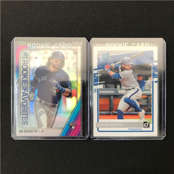 LOT OF 2 BO BICHETTE ROOKIE TRADING CARDS