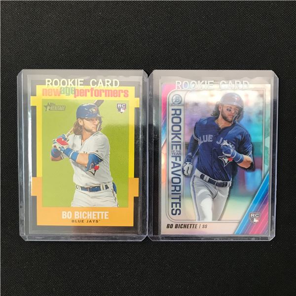 LOT OF 2 BO BICHETTE ROOKIE TRADING CARDS
