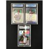 Image 1 : LOT OF 3 BASEBALL CARDS - ENCASED AND GRADED
