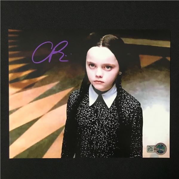 CHRISTINA RICCI SIGNED WEDNESDAY ADDAMS 8X10 - WWOC COA