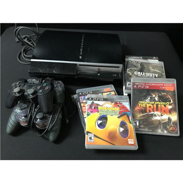 PLAYSTATION 3 PLUS 2 CONTROLLERS AND GAMES