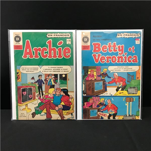 LOT OF 2 FRENCH ARCHIE BASED COMICS - HERITAGE EDITIONS
