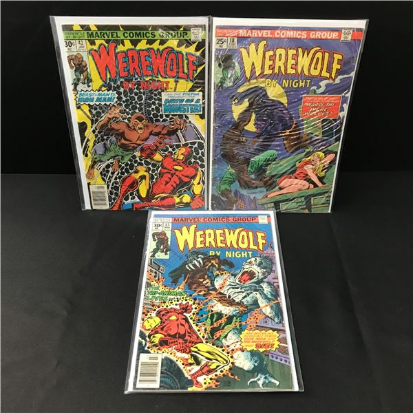 LOT OF 3 WEREWOLF BY NIGHT COMICS - MARVEL COMICS
