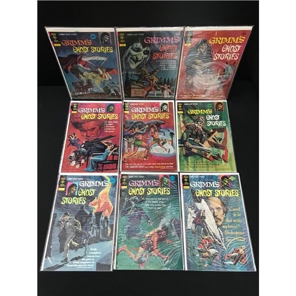 LOT OF 9 GRIMM'S GHOST STORIES COMICS - GOLD KEY COMICS